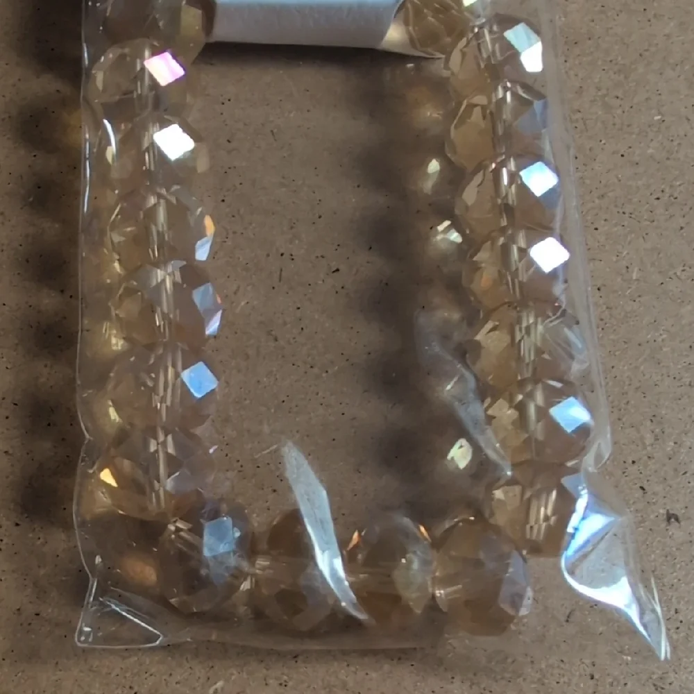 Shimmering Crystal Bead Stretch Bracelet
